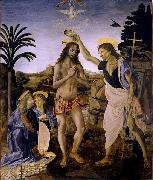 The Baptism of Christ Andrea del Verrocchio